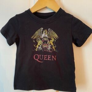 Queen Kids Black Graphic band T-Shirt Music rock and roll size 18 months